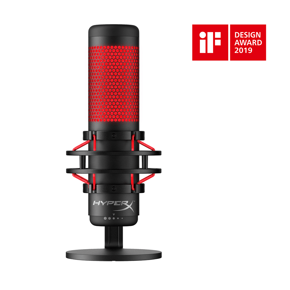 HyperX コンデンサーマイク QuadCast HX-MICQC-BK Microfone Gamer Hyperx QuadCast - HX-MICQC-BK - Fujioka