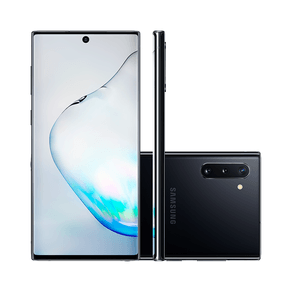 Smartphone Samsung Note 10 N970 com Caneta S Pen, Leitor de Digital na tela Ultrassônico, Android 9.0, Memória 256GB , 8GB RAM, Display | Preto GO - 242805