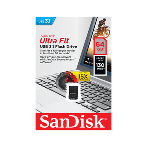 PenDrive SanDisk Ultra Fit 64GB USB 3.1 - SDCZ430-064G-A46 GO - 278082