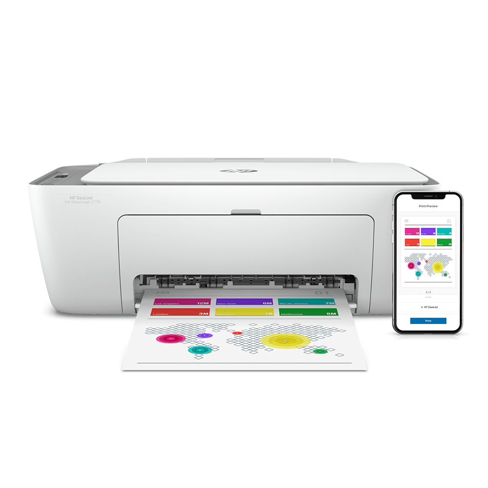 Impressora Multifuncional HP DeskJet Ink Advantage 2776 Wi-Fi USB