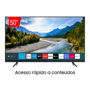 Samsung Smart TV QLED 4K 50Q60T, Pontos Quânticos, Borda Infinita, Alexa built in, Modo Ambiente Foto, Controle Único, Visual Livre de Cabos. GO - 43965 Samsung Smart TV QLED 4K 50Q60T, Pontos Quânticos, Borda Infinita, Alexa built in, Modo Ambiente Foto, Controle Único, Visual Livre de Cabos. GO - 43965