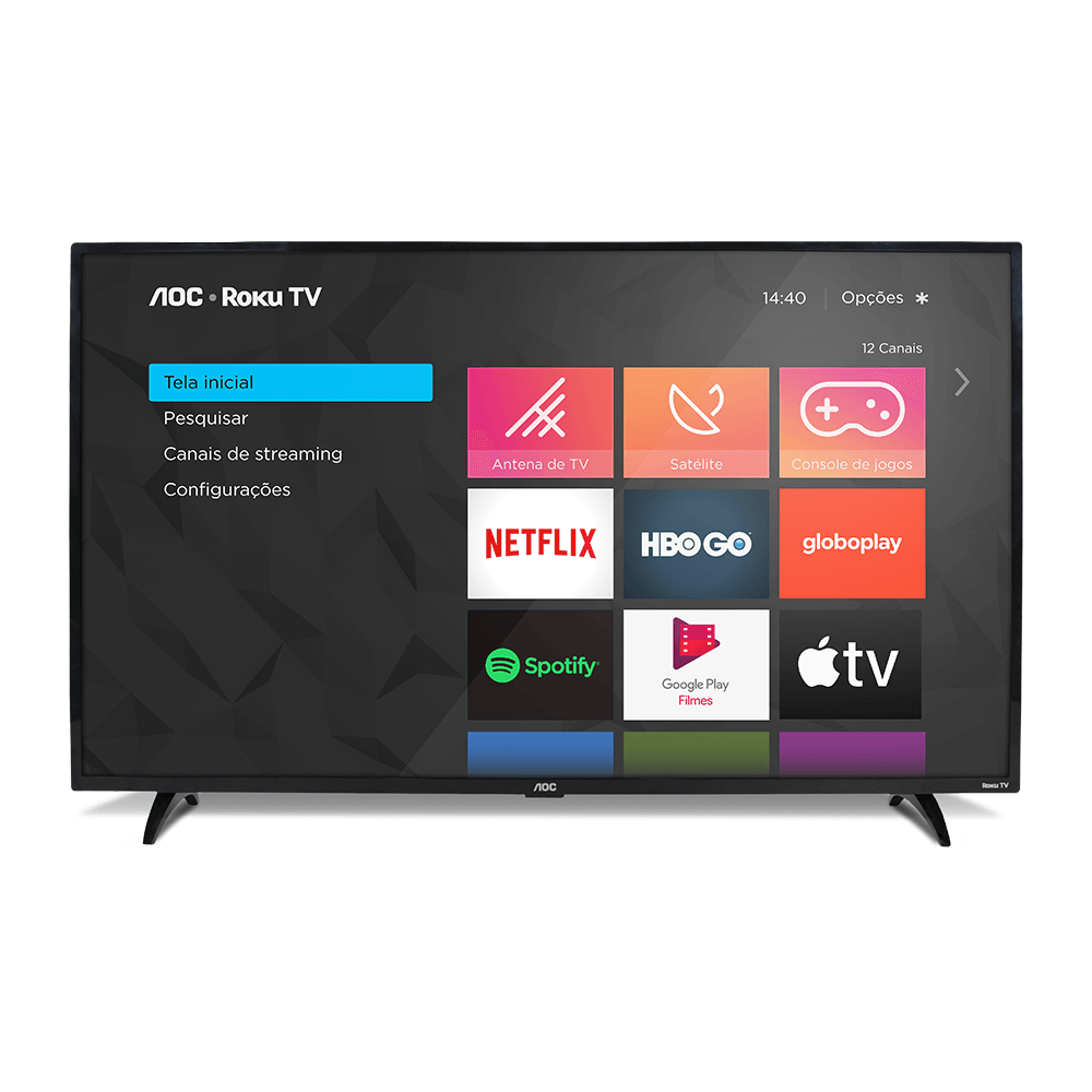 Smart TV AOC 32" LED HD 32S5195/78 ROKU, HDMI, USB, Conexão Wi-Fi ...