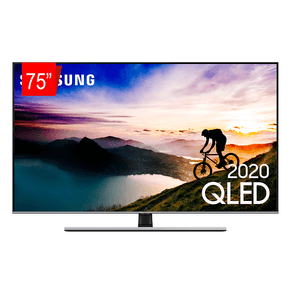 Samsung Smart TV QLED 4K 75Q70T, Pontos Quânticos, HDR, Borda Infinita, Alexa built in, Modo Ambiente 3.0, Controle Único, Visual Livre de Cabos. GO - 43976 Samsung Smart TV QLED 4K 75Q70T, Pontos Quânticos, HDR, Borda Infinita, Alexa built in, Modo Ambiente 3.0, Controle Único, Visual Livre de Cabos. GO - 43976