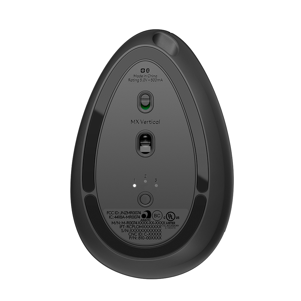 Mouse Logitech MX Vertical, ergonômico avançado, Recarregável