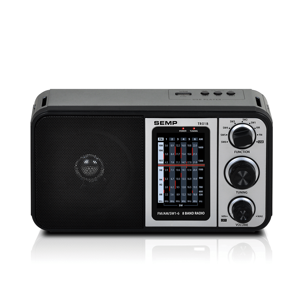 Rádio Portátil Semp Multibanda TR01B, USB, MP3 - Fujioka Distribuidor