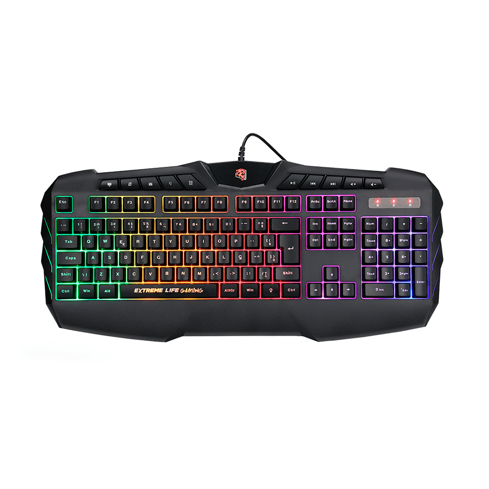 Teclado Gamer ELG Hybrid Mechanical Pulse Fire TGHMPF, Iluminação