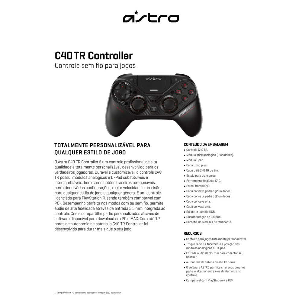 Controle Sem Fio Sony DualSense Para PlayStation 5 Preto Artigo: 582222 -  Fujioka Distribuidor