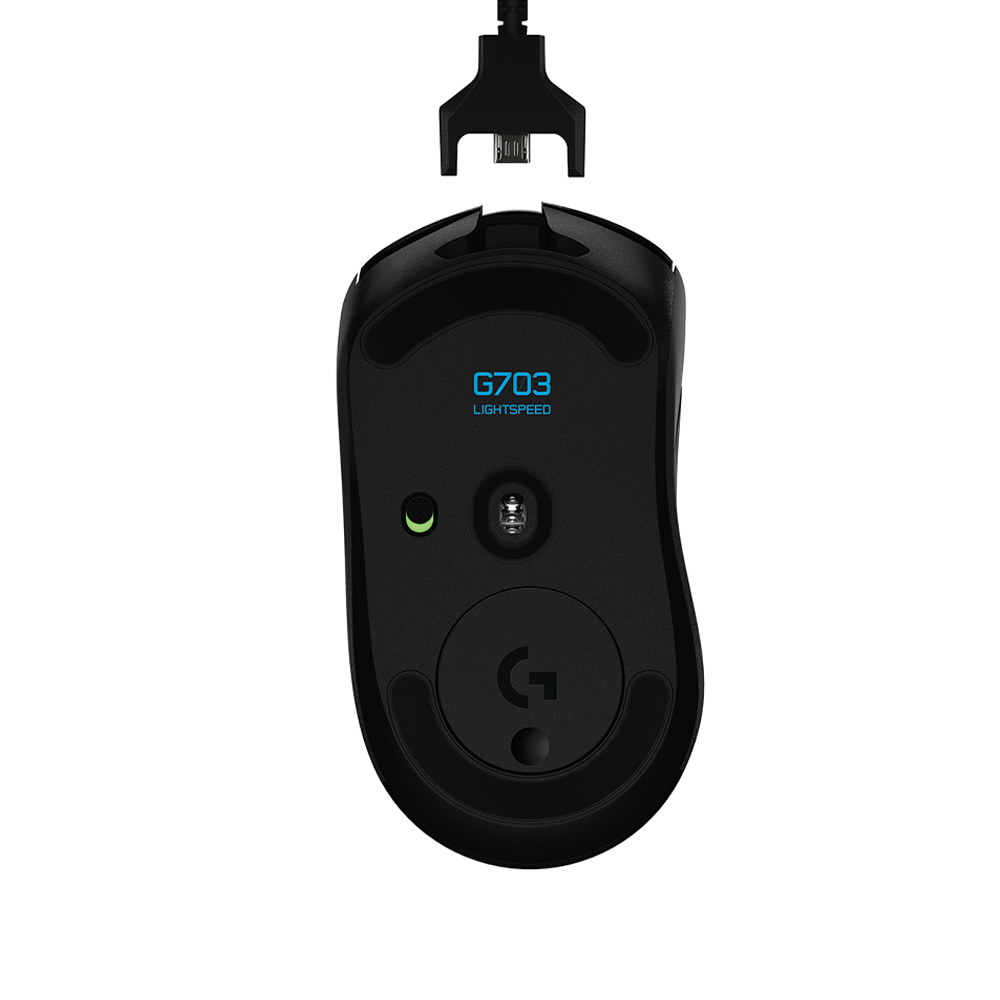Mouse Logitech G703 Lightspeed Wireless, recarregável, sem fio