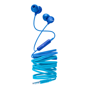 Fone de Ouvido Philips Upbeat intra-auriculares com microfone Azul - SHE2405BL/00 DF - 278210