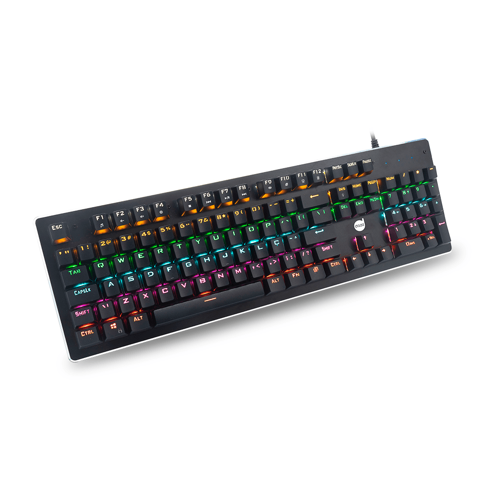 Teclado Mecanico Dazz Orion RGB Gateron Blue com Teclas 100% anti