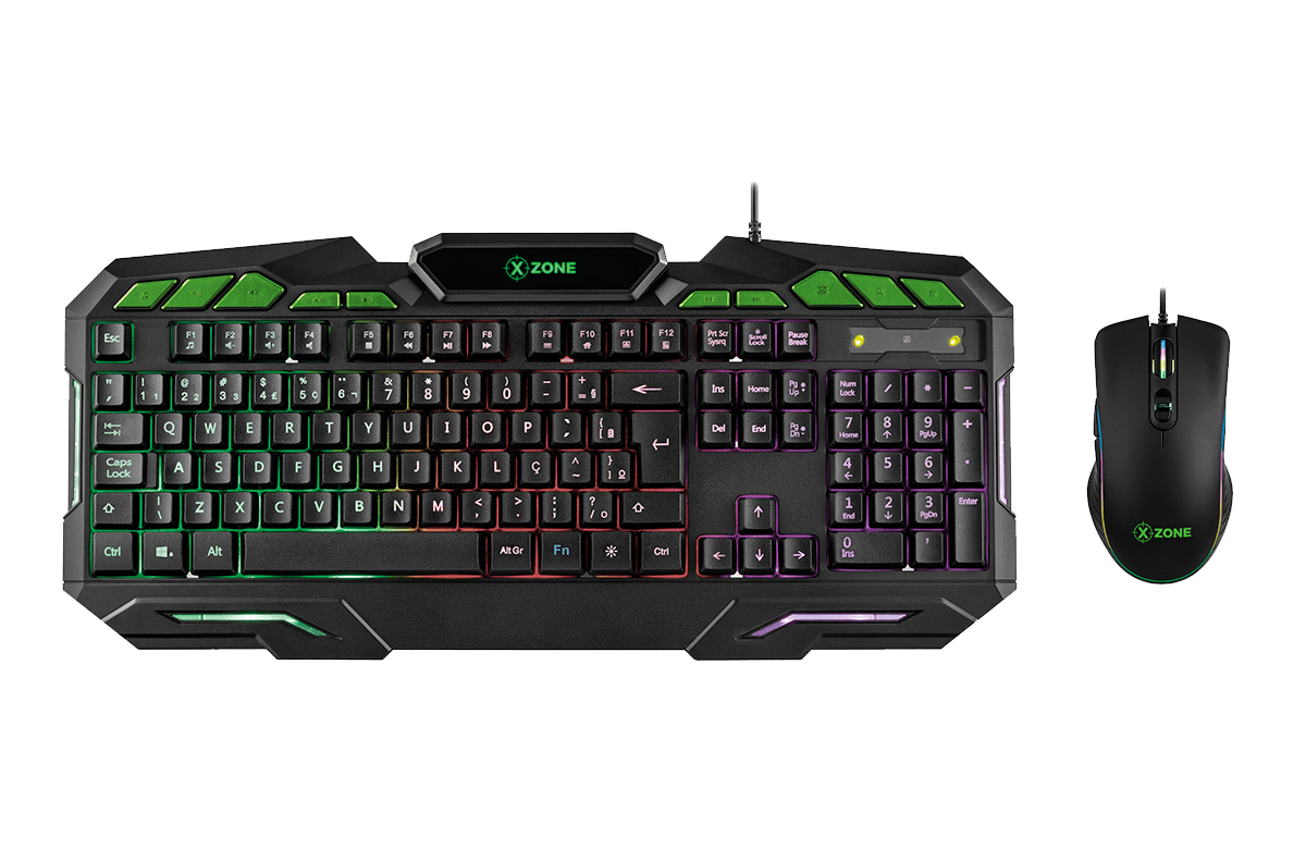 Kit Xzone Gamer 4 EM 1 GTC-02, iluminação LED, Mouse 3200dpi