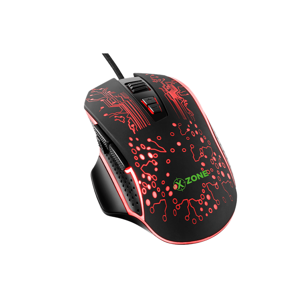 Mouse Xzone Gamer 3200 DPI GMF-03, Iluminação LED, Ajuste de DPI e Mouse Xzone Gamer 3200 DPI GMF-03, Iluminação LED, Ajuste de DPI e