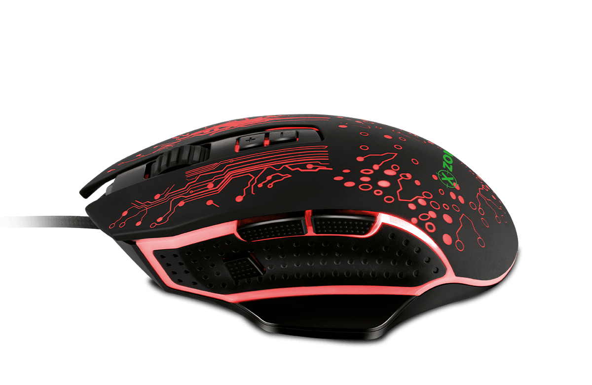 Mouse Xzone Gamer 3200 DPI GMF-03, Iluminação LED, Ajuste de DPI e