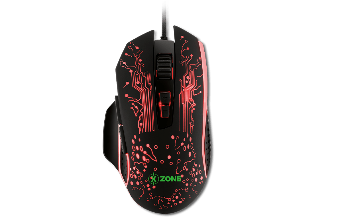 Mouse Xzone Gamer 3200 DPI GMF-03, Iluminação LED, Ajuste de DPI e