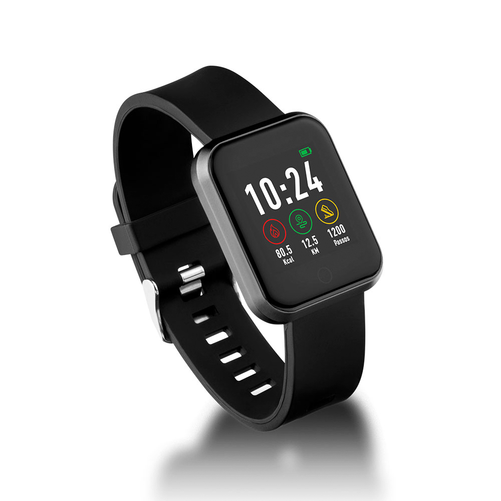 Smartwatch Relógio Inteligente Londres Atrio Android/IOS Preto