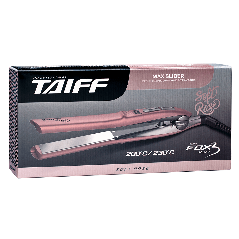 Chapinha / Prancha / Chapinha Taiff Fox Íon 3 Soft Rose 230 ºc
