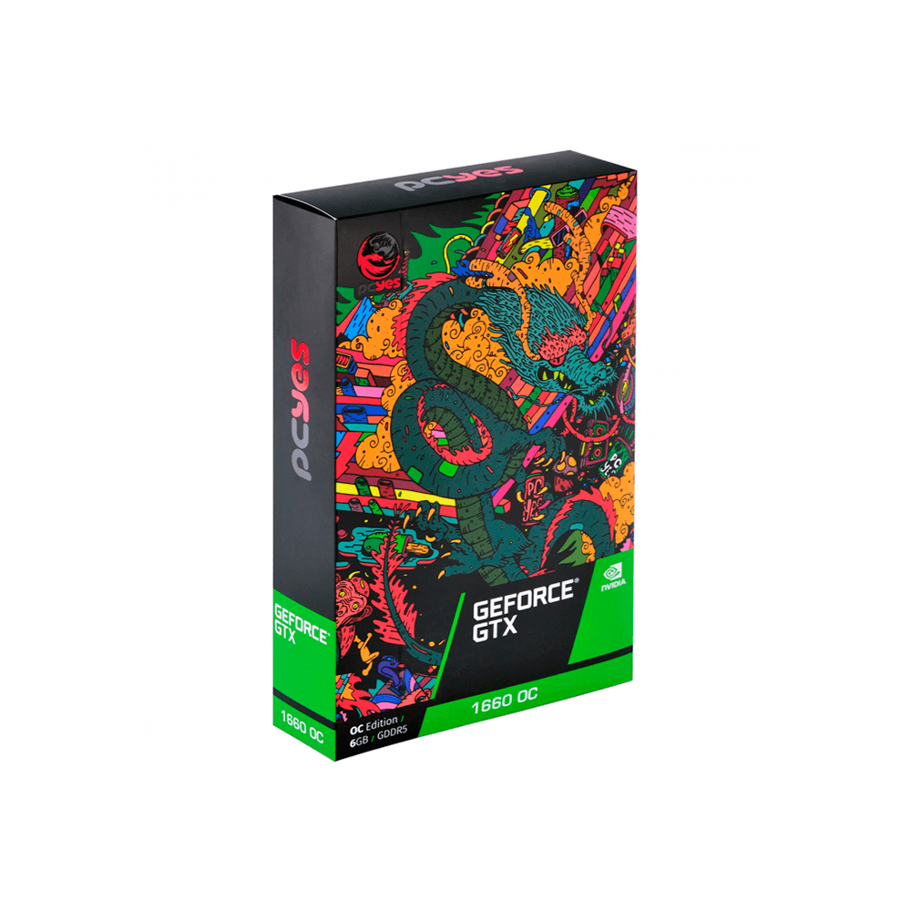 Placa de Vídeo Pcyes Nvidia GeForce GPU GTX 1660 OC 6GB GDDR5