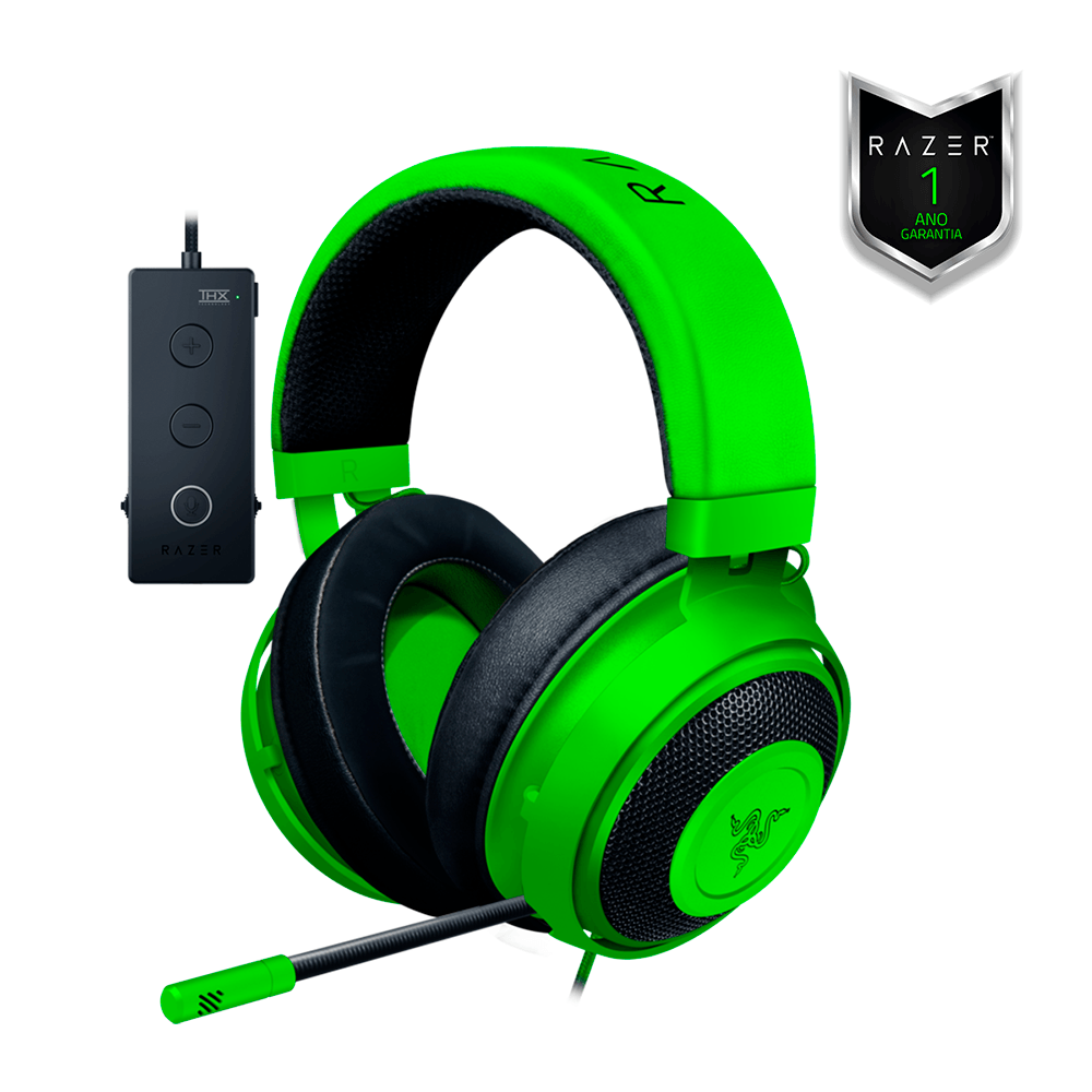 ヘッドフォン/イヤフォン razer kraken Headset Razer Gamer Kraken Tournament | Verde - Fujioka Distribuidor