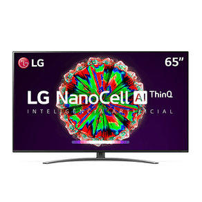 Smart TV LG 65'' NanoCell 4K 65NANO81S IPS, Wi-Fi, Bluetooth, HDR, Inteligência Artificial ThinQ AI, Google Assistente, Alexa IOT GO - 43994