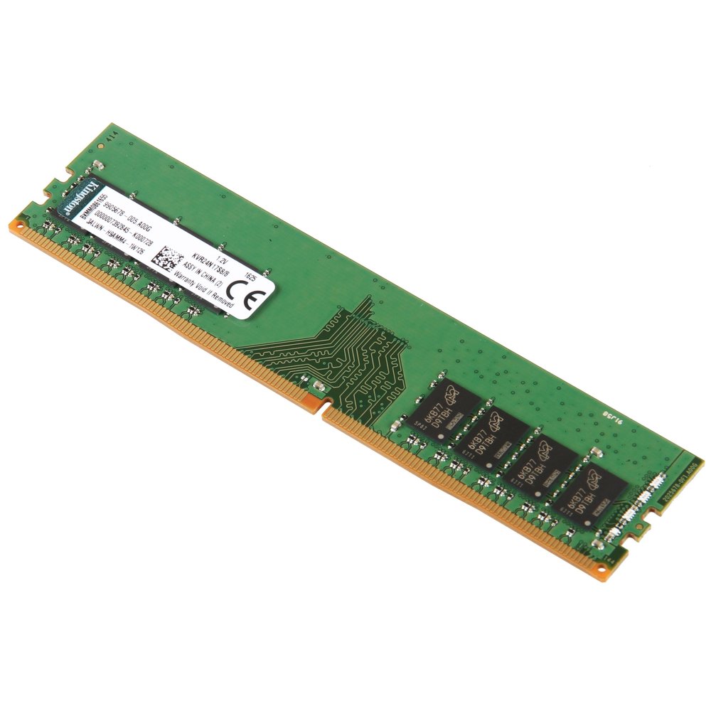 Memória Kingston de 8GB DIMM DDR4 2400Mhz 1,2V 1Rx8 para desktop