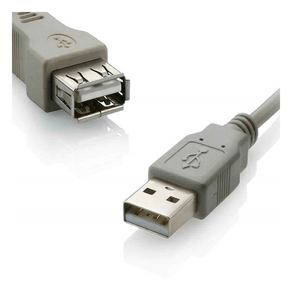 Cabo Extensor Multilaser USB 2.0 Macho X Fêmea 1,8M - WI026 Cinza DF - 278421