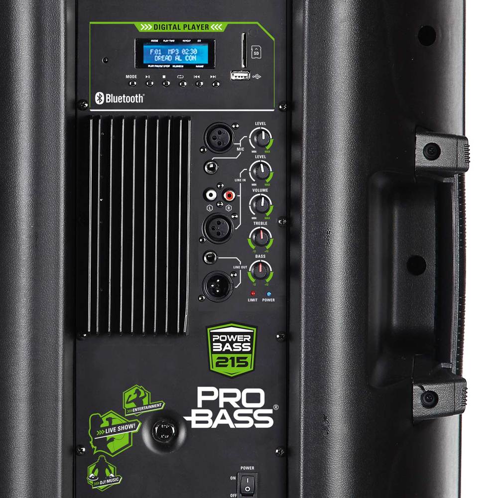 Caixa Acústica Ativa Pro Bass Powerbass 215, Potência de 1.300W