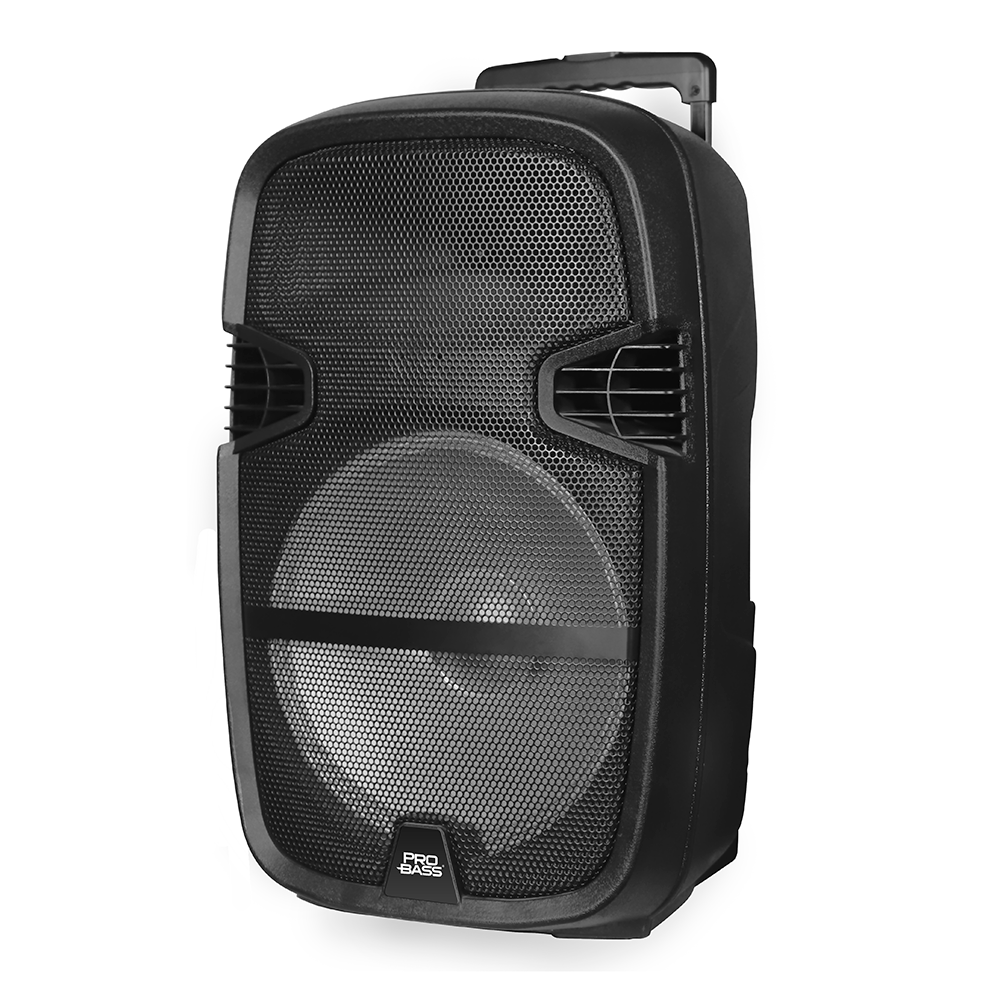 Caixa Acústica Ativa Pro Bass Street 12, Potência de 400W, Bateria