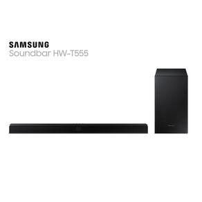 Soundbar Samsung HW-T555 Com 2.1 Canais, Potência de 320W, Bluetooth, Subwoofer Sem Fio, DTS Virtual:X Bivolt | Preto DF - 40501