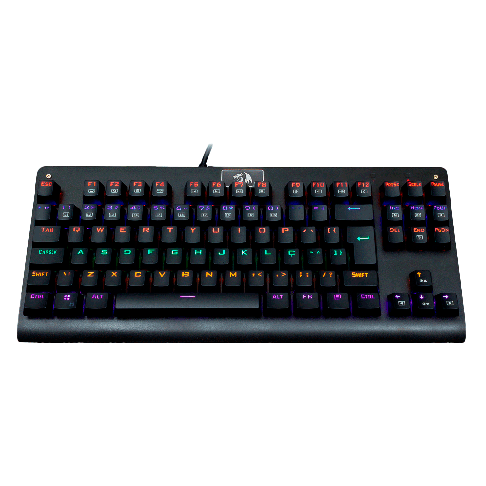 Teclado Mecânico Redragon Gamer Dark Avenger Rainbow K568R Brown