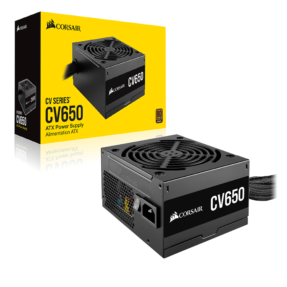 Fonte Corsair Series CV650 80 + Bronze - CP-9020211 Bivolt | Preto