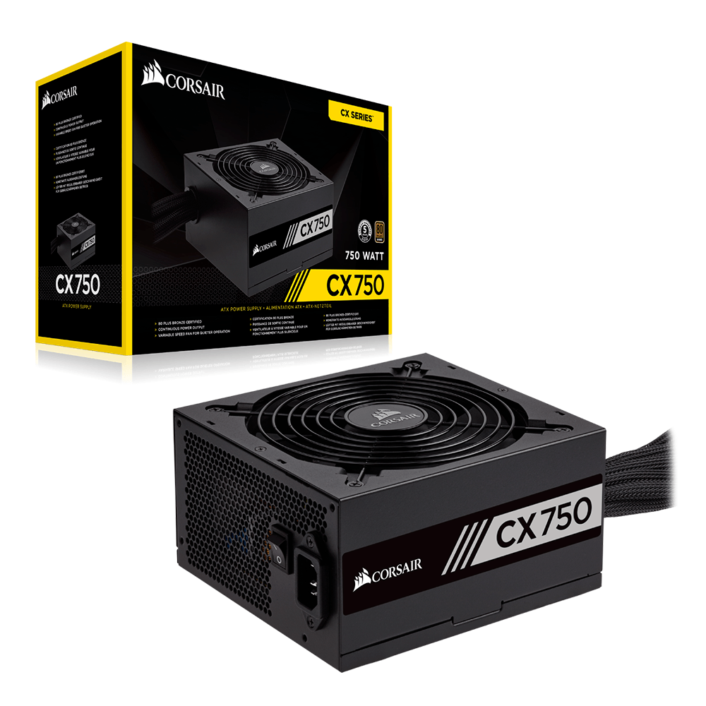 Fonte Corsair Series CX750 80+ Bronze - CP-9020123-BR | Bivolt