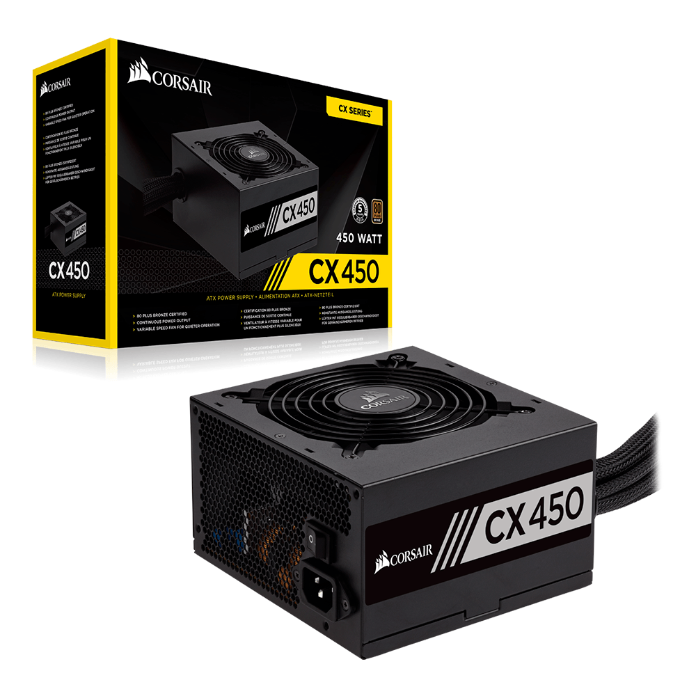 Fonte Corsair Series CX450 80+ Bronze - CP-9020120-BR | Bivolt