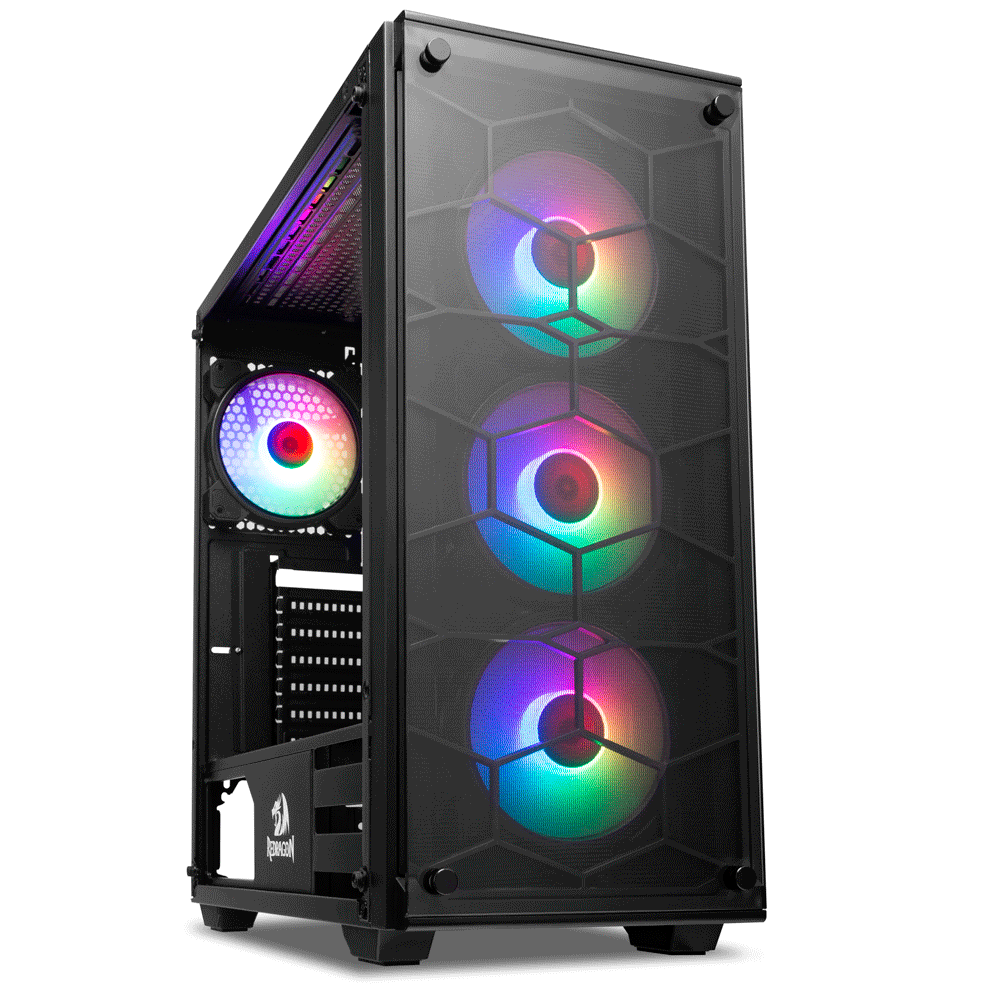 Gabinete Redragon Gamer Wheeljack GC-606BK-RGB Preto - Fujioka