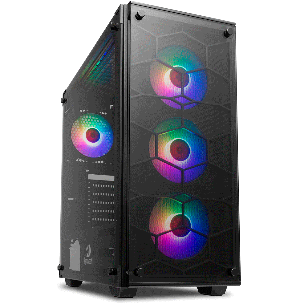 Gabinete Redragon Gamer Wheeljack GC-606BK-RGB Preto - Fujioka