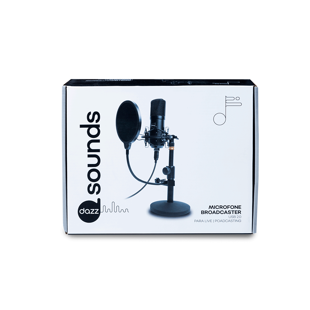 Microfone Gamer Dazz Broadcaster Pro | Preto Artigo: 278484