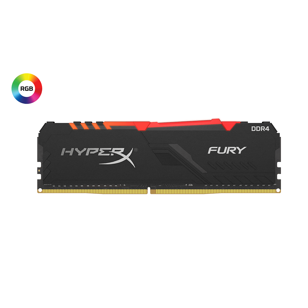 Memória Gamer Hyperx FURY RGB de 16GB DIMM DDR4 2666Mhz 1,2V para
