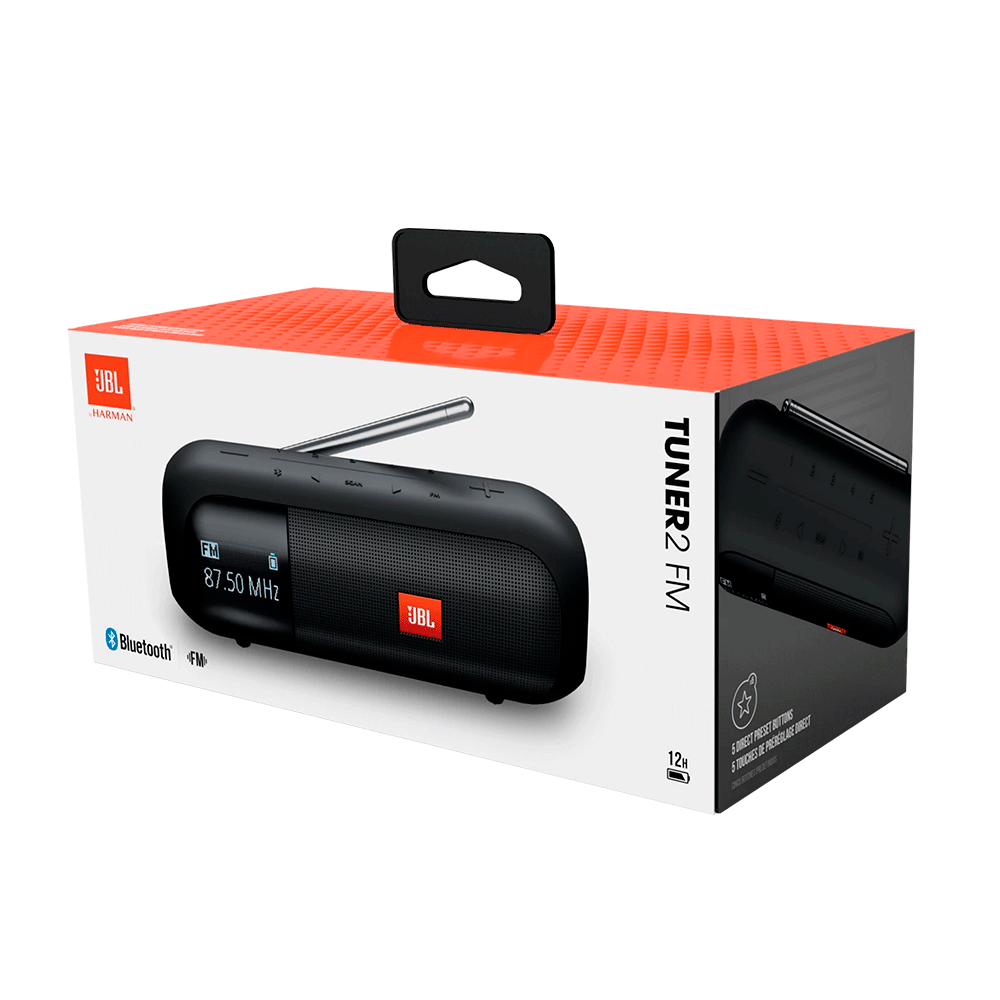 Caixa de Som Bluetooth JBL Tuner2 FM com Rádio, 5W de Potência