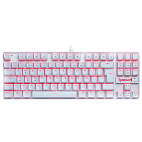Teclado Mecânico Gamer Redragon Kumara Lunar, Switch Outemu Blue, ABNT2 - K552W-2 Branco DF - 582018 Teclado Mecânico Gamer Redragon Kumara Lunar, Switch Outemu Blue, ABNT2 - K552W-2 Branco DF - 582018