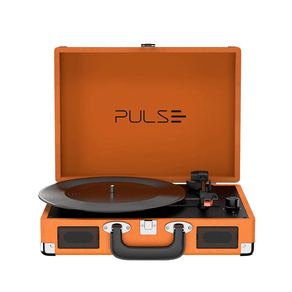 Vitrola Toca Vinil Retrô Pulse Berry Suitcase Turntable SP364, Potência 5W, Com Bluetooth | Bivolt DF - 40503