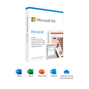 Microsoft Office 365 Personal Assinatura Anual para 1 Usuário PC, Mac, iOS e Android DF - 690384