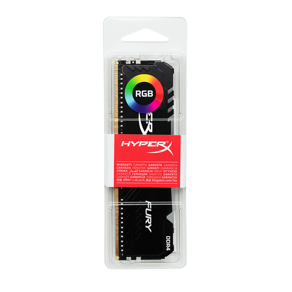Memória Gamer Hyperx FURY RGB de 16GB DIMM DDR4 2666Mhz 1,2V para