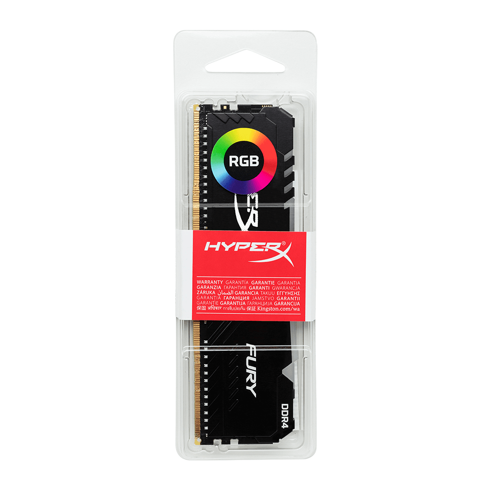 Memória Gamer Hyperx FURY RGB de 8GB DIMM DDR4 2666Mhz 1,2V para