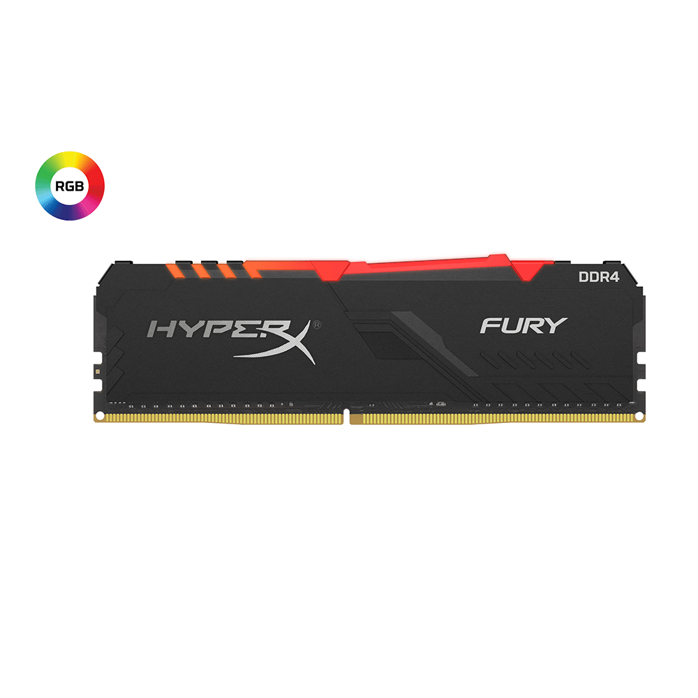 Memória Gamer Hyperx FURY RGB de 8GB DIMM DDR4 2666Mhz 1,2V para