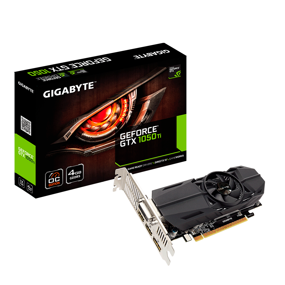 Placa de Vídeo Gigabyte NVIDIA GeForce GTX 1050 Ti OC 4GB, GDDR5