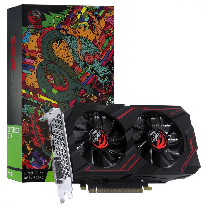 Placa de V deo PCyes GeForce GTX 1650 Graffiti Series 4GB GDDR6 128Bit PA1650412820DR6