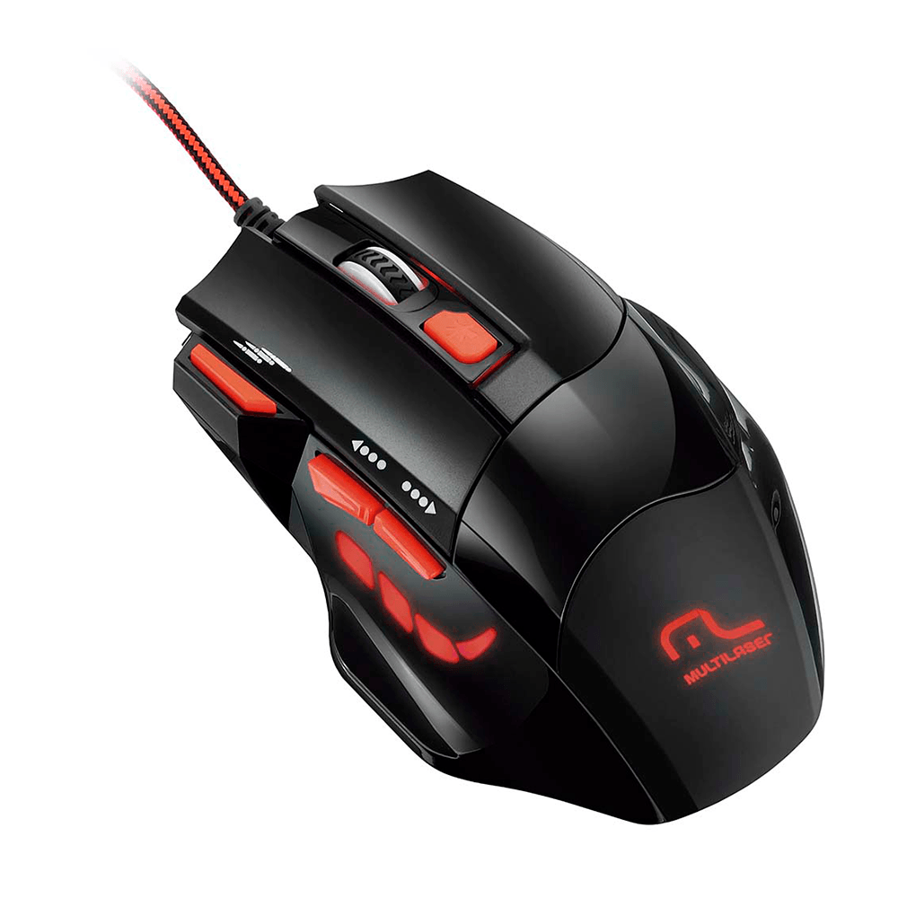 Mouse Multilaser Gamer 2400DPI QuickFire Vermelho | MO236 Artigo