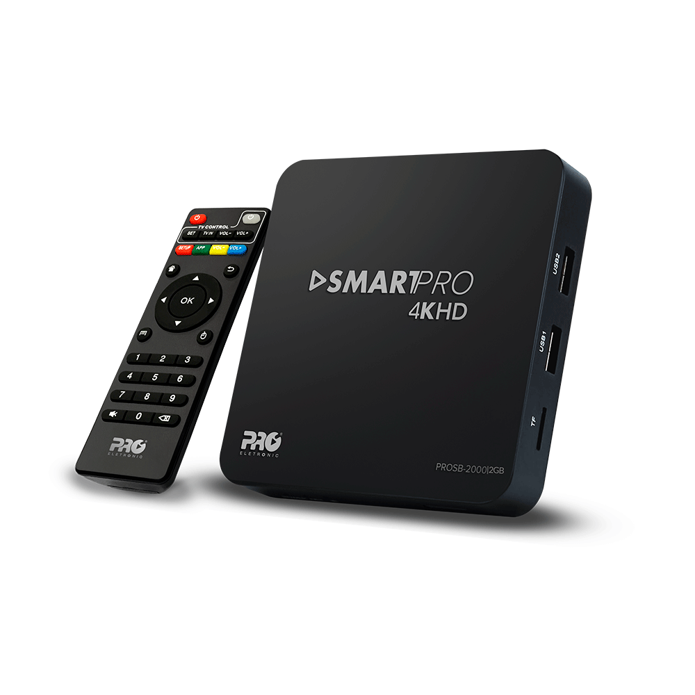 Smart Box Pro Eletronic Android TV 4K, PROSB-2000/2GB | Preto