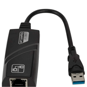 Adaptador MD9 USB Para Ethernet RJ45 3.0 Preto DF - 582089 Adaptador MD9 USB Para Ethernet RJ45 3.0 Preto DF - 582089
