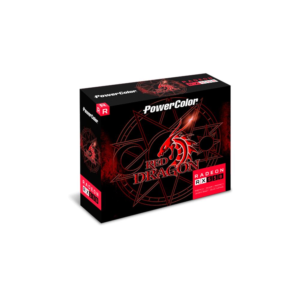 Placa de Vídeo PowerColor, Red Dragon AMD Radeon RX 550, 2GB GDDR5