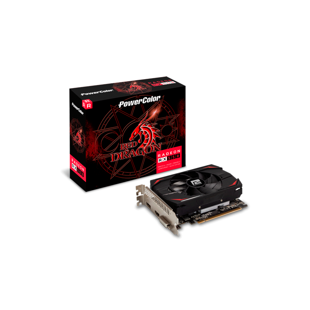 Placa de Vídeo PowerColor, Red Dragon AMD Radeon RX 550, 2GB GDDR5
